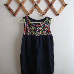 J.Crew Embroidered Linen Mini Dress